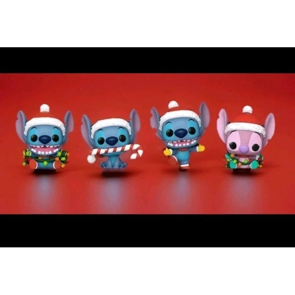 NEW Funko Pocket Pop Happy Holidays Lilo‎ & Stitch 4-Pack Disney Stitch + Angel